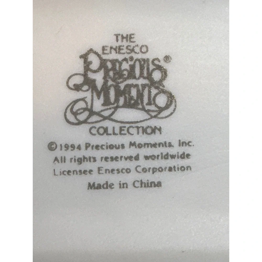 Precious Moments Holiday Bag‎ Ornaments White 1994 Vintage Set of 3